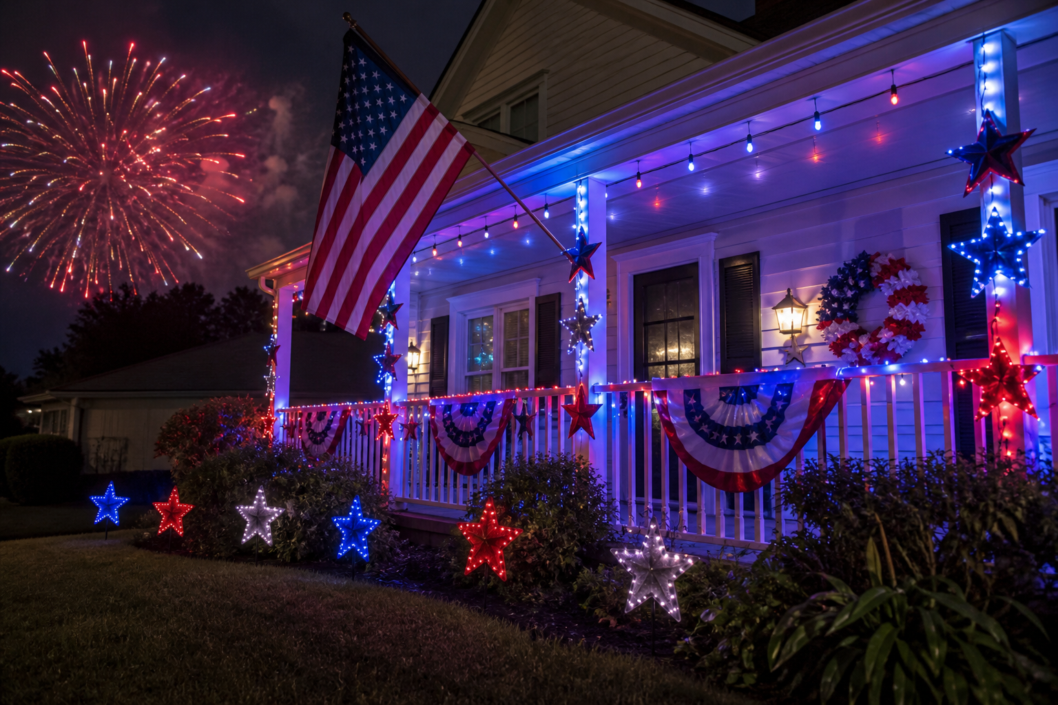 Patriotic Star Wreath